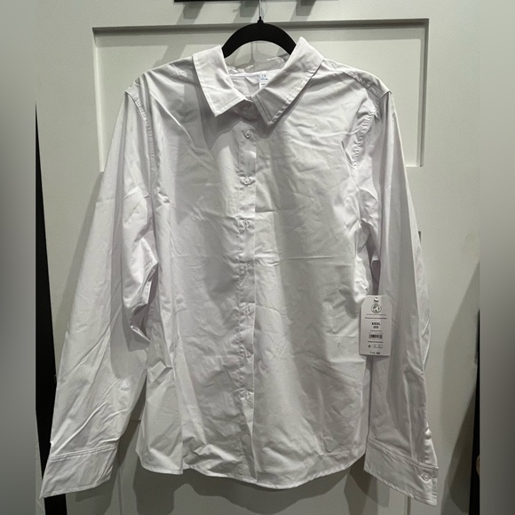 NWT Time and Tru White Dress Shirt Classic Style - Picture 2 of 8